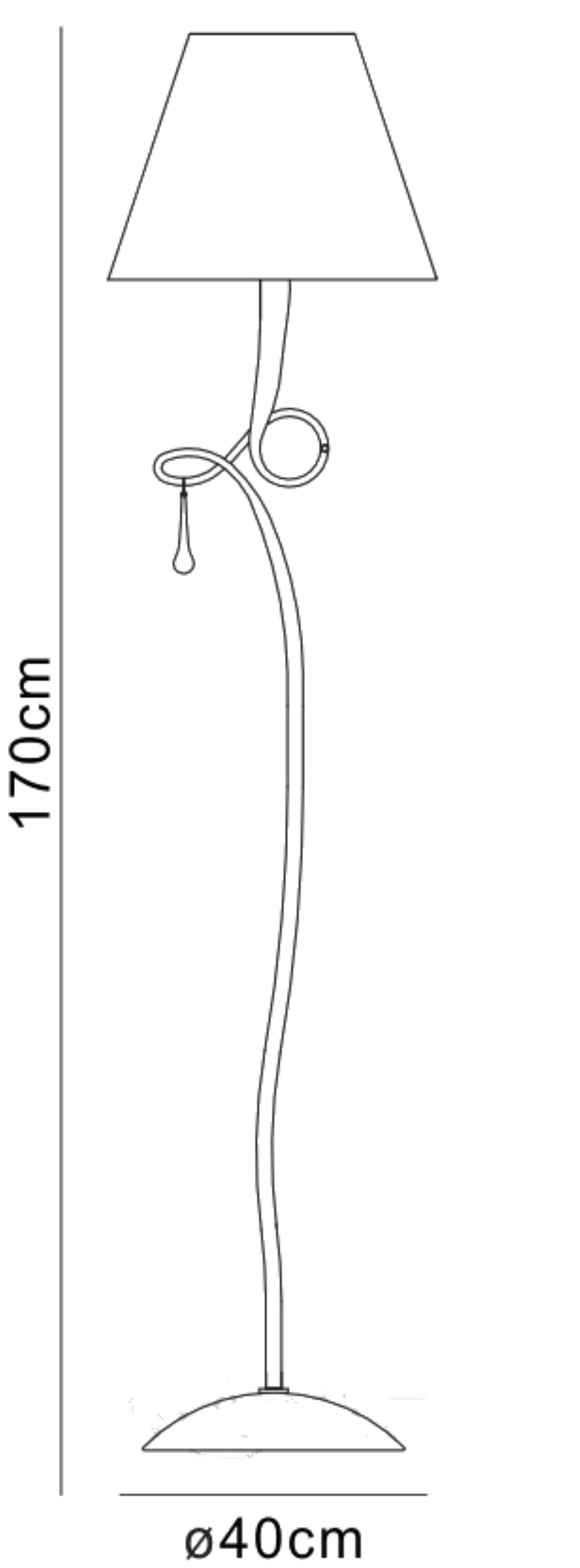 Paola Gold-Black Floor Lamps Mantra Shaded Floor Lamps Paola Gold-Black Floor Lamps Mantra Shaded Floor Lamps